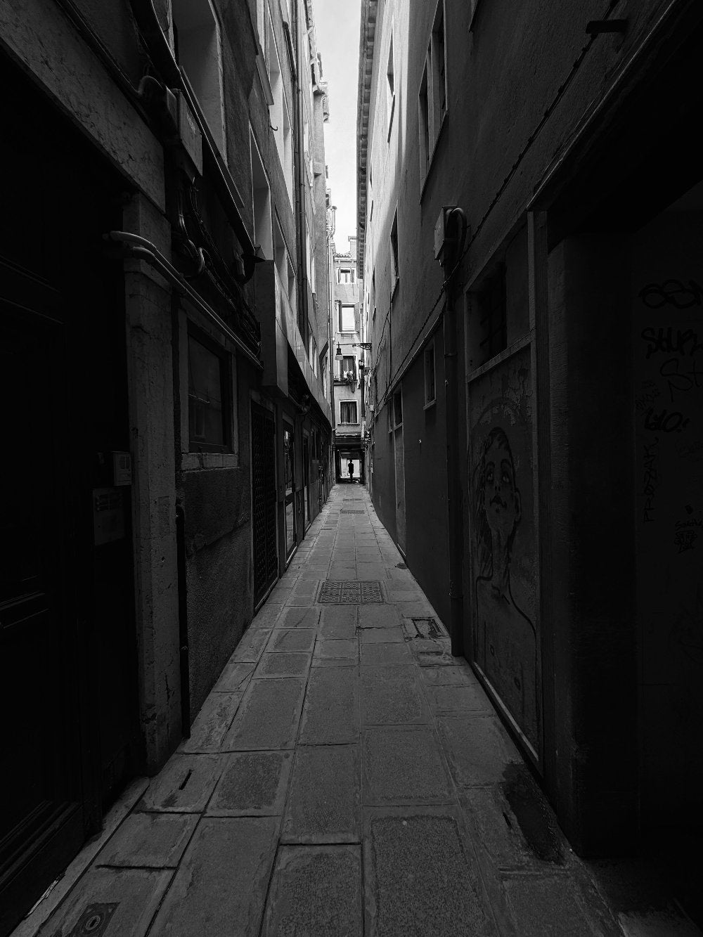 Fine art photography print of a narrow alleyway in Venice, Italy — by James Gunderson