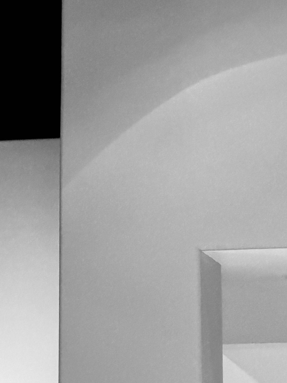 Fine art abstract architecture photography print featuring a subtle arc on a wall, Palm Springs, California — by Miriam Schulman