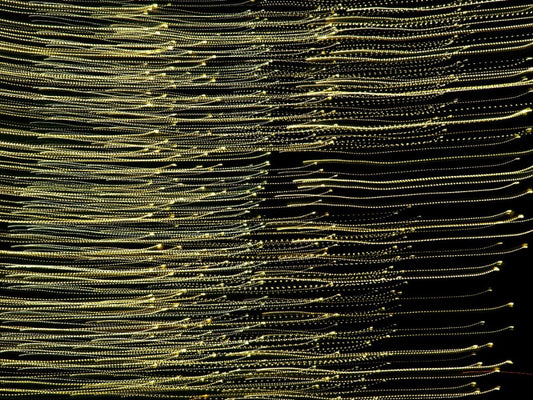 Fine art ICM abstract photography print resembling fireflies in motion, Los Angeles, California — by Miriam Schulman