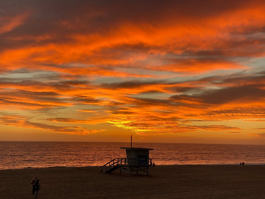 Lifeguard Tower at Sunset - Gunderson Schulman Photography